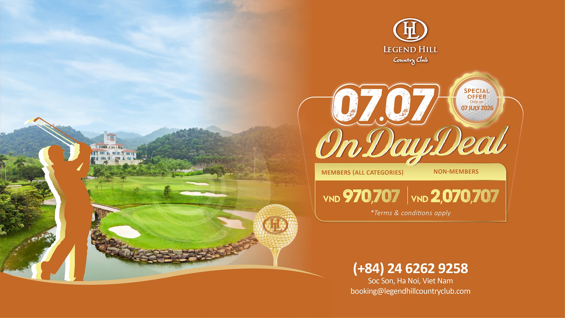 0707 ON DAY DEAL – 24 HOURS TO UNLOCK AN EXCLUSIVE OFFER WITH LEGEND HILL COUNTRY CLUB